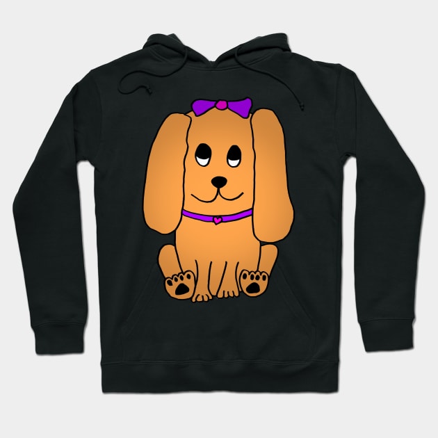 Doggie with bow Gift Idea Cocker Spaniel Hoodie by Littlelimehead